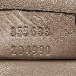 Pre Owned Gucci Black Suede GG Crystal Broadway Clutch