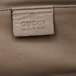 Pre Owned Gucci Black Suede GG Crystal Broadway Clutch