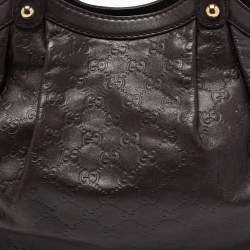 Pre Owned Gucci Brown Guccissima Leather Medium Sukey Tote