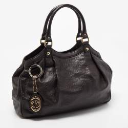 Pre Owned Gucci Brown Guccissima Leather Medium Sukey Tote