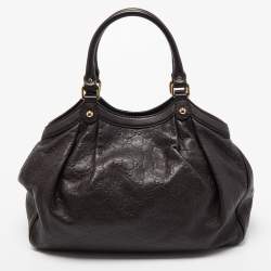Pre Owned Gucci Brown Guccissima Leather Medium Sukey Tote