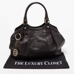 Pre Owned Gucci Brown Guccissima Leather Medium Sukey Tote
