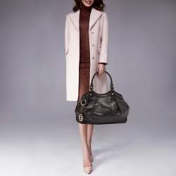 Pre Owned Gucci Brown Guccissima Leather Medium Sukey Tote