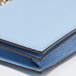 Gucci Light Blue Leather Betty Wallet on Chain