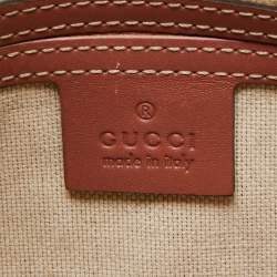Pre Owned Gucci Beige/Brown GG Supreme Canvas and Leather Messenger Bag