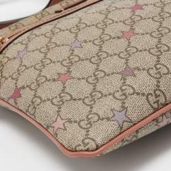 Pre Owned Gucci Beige/Brown GG Supreme Canvas and Leather Messenger Bag