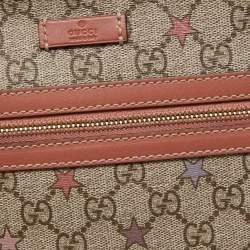 Pre Owned Gucci Beige/Brown GG Supreme Canvas and Leather Messenger Bag
