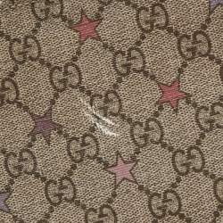 Pre Owned Gucci Beige/Brown GG Supreme Canvas and Leather Messenger Bag