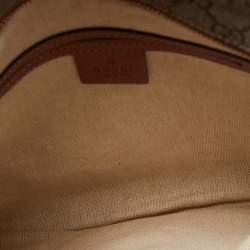 Pre Owned Gucci Beige/Brown GG Supreme Canvas and Leather Messenger Bag