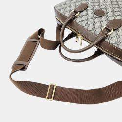 Pre Owned Gucci Brown Interlocking GG Canvas Briefcase