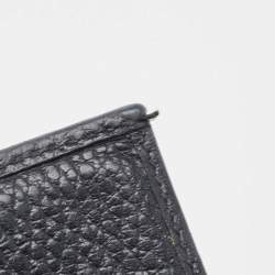 Gucci Black Leather GG Marmont Flap Card Case