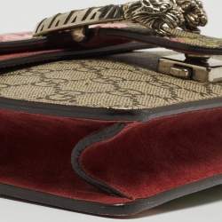 Pre Owned Gucci Multicolor GG Supreme Blooms Canvas and Suede Mini Dionysus Shoulder Bag