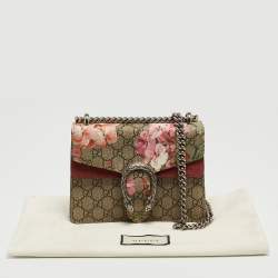 Pre Owned Gucci Multicolor GG Supreme Blooms Canvas and Suede Mini Dionysus Shoulder Bag
