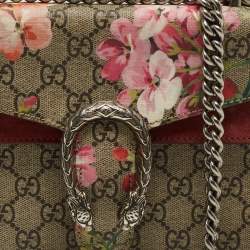 Pre Owned Gucci Multicolor GG Supreme Blooms Canvas and Suede Mini Dionysus Shoulder Bag