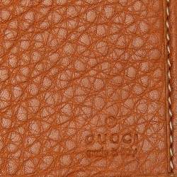 Gucci Tan Leather Flap Continental Wallet