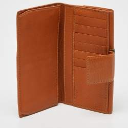 Gucci Tan Leather Flap Continental Wallet