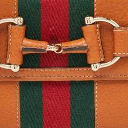 Gucci Tan Leather Flap Continental Wallet