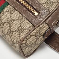 Gucci Beige/Brown GG Supreme Canvas and Leather Ophidia Belt Bag