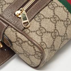 Gucci Beige/Brown GG Supreme Canvas and Leather Ophidia Belt Bag