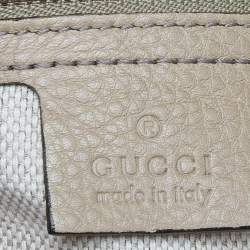 Pre Owned Gucci Beige Leather Medium Soho Chain Shoulder Bag
