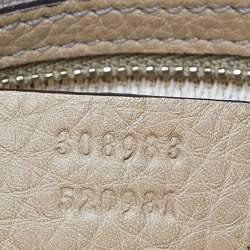 Pre Owned Gucci Beige Leather Medium Soho Chain Shoulder Bag