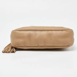 Pre Owned Gucci Beige Leather Medium Soho Chain Shoulder Bag