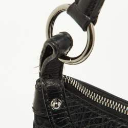 Pre Owned Gucci Black GG Canvas and Leather Horsebit Hobo