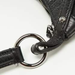 Pre Owned Gucci Black GG Canvas and Leather Horsebit Hobo