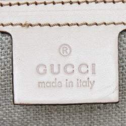 Pre Owned Gucci Multicolor Floral Canvas and Leather Bamboo Top Handle Bag