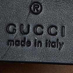 Gucci Black Leather Mini Web Chain Sylvie Crossbody Bag