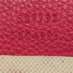 Pre Owned Gucci Pink Leather Logo Web Belt Bag