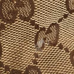 Pre Owned Gucci Ebony/Beige GG Canvas and Leather Medium Abbey Tote