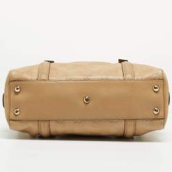 Pre Owned Gucci Beige Guccissima Leather Web Britt Boston Bag
