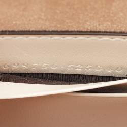 Gucci Off White Matelassé Leather Mini GG Marmont Phone Crossbody Bag
