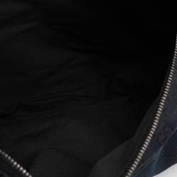 Pre Owned Gucci Black GG Canvas and Leather Medium Horsebit Hobo