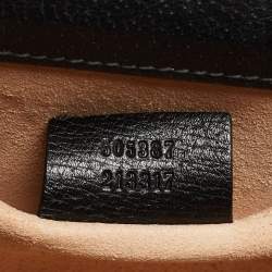 Pre Owned Gucci Black Leather Butterfly Linea Totem Shoulder Bag