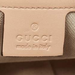 مملوكة مسبقًا Gucci Beige/Metallic Pink GG Canvas and Leather Medium Lovely Hobo