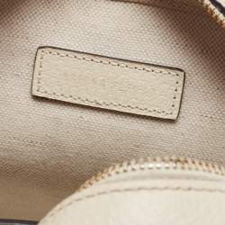Gucci Cream/Brown GG Supreme And Leather Ophidia Shoulder Bag