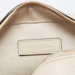 Gucci Cream/Brown GG Supreme And Leather Ophidia Shoulder Bag