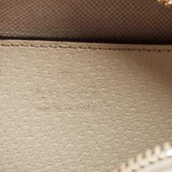 Gucci Cream/Brown GG Supreme And Leather Ophidia Shoulder Bag