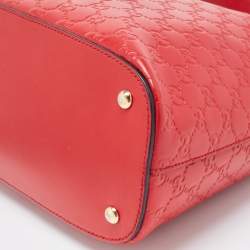 مملوكة مسبقًا Gucci Red Guccissima Leather Linea A Hobo