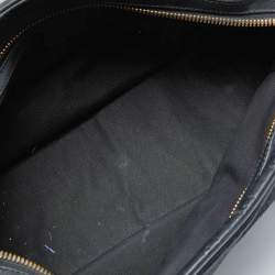 Pre Owned Gucci Black Guccissima Leather Large Wave Boston Bag