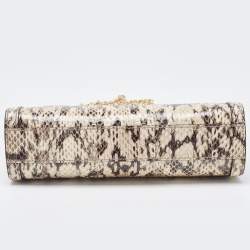 Gucci Beige/Brown Watersnake Leather Small GG Ophidia Shoulder Bag