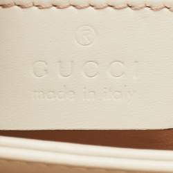 Gucci Beige/Brown Watersnake Leather Small GG Ophidia Shoulder Bag