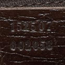 Pre Owned Gucci Beige/Brown GG Canvas and Leather Wristlet Pouch