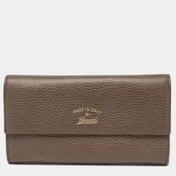 Gucci Grey Leather Swing Continental Wallet