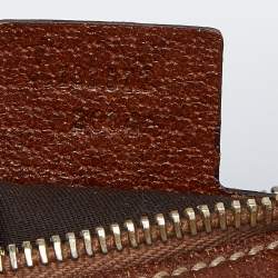 مملوكة مسبقًا Gucci Beige GG Canvas and Leather Web Bamboo Ring Hobo