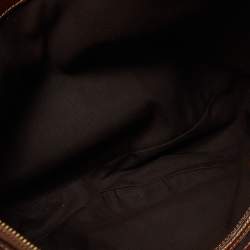 مملوكة مسبقًا Gucci Beige GG Canvas and Leather Web Bamboo Ring Hobo