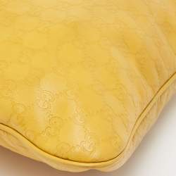 Pre Owned Gucci Yellow Guccissima Leather Medium Britt Hobo