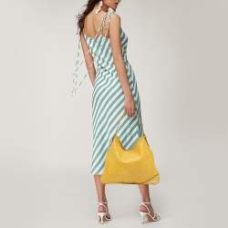 Pre Owned Gucci Yellow Guccissima Leather Medium Britt Hobo